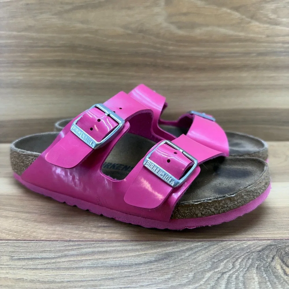 Birkenstock Arizona Hot Pink Sandals Womens 4 N EU 35 Slip On Travel Vacation